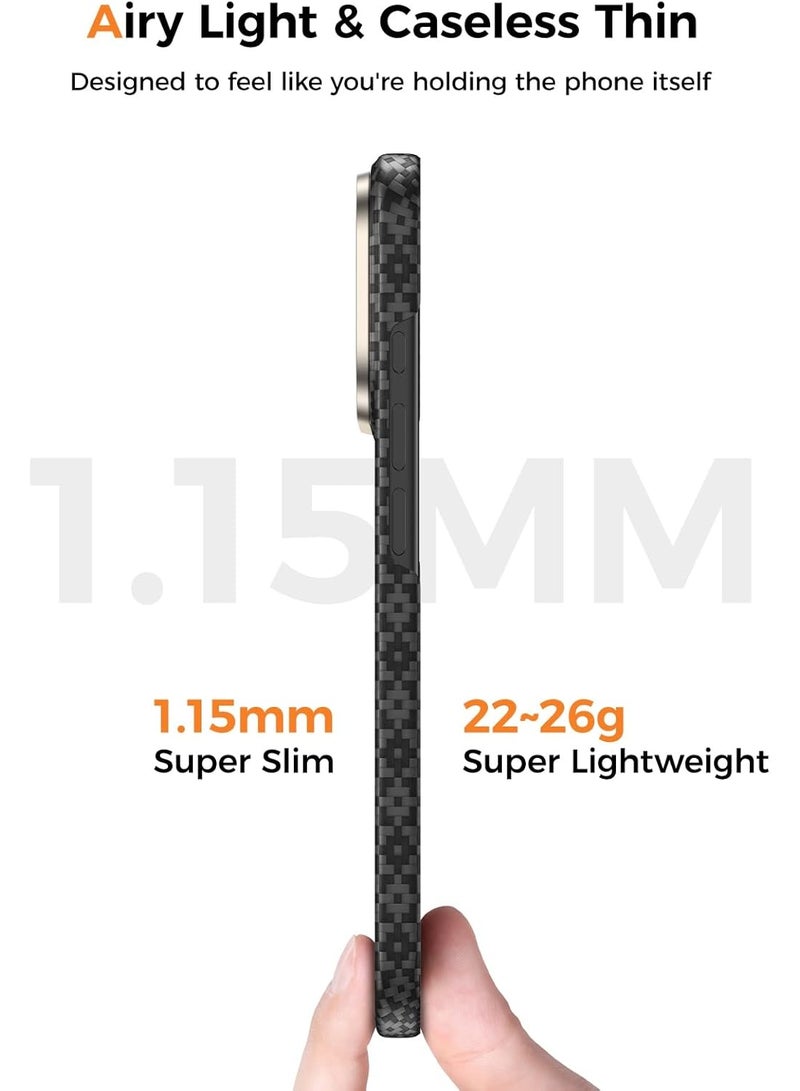 بينكس جراب Benks Armorgrid المميز لهاتف iPhone 17 Pro Max، متوافق مع زر التحكم بالكاميرا، ومتوافق مع MagSafe، جراب حماية عسكري مصنوع من ألياف كيفلر من دوبونت - Image 4